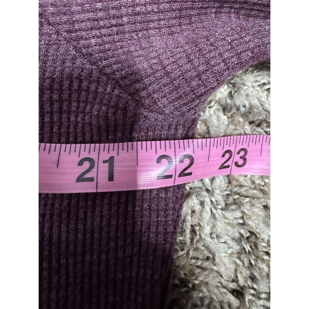 Gustin Waffle Full Zip Hoodie Mens M Thermal Knit Maroon Made in USA 100% Cotton - Picture 13 of 14